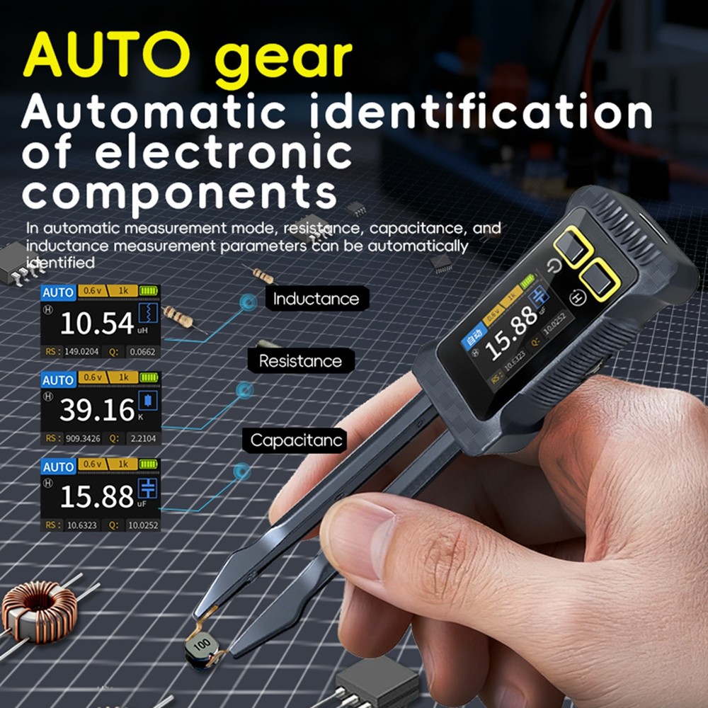 Digital SMD Tester Intelligent Resistor Capacitor Inductor Analyzer SMD Meter