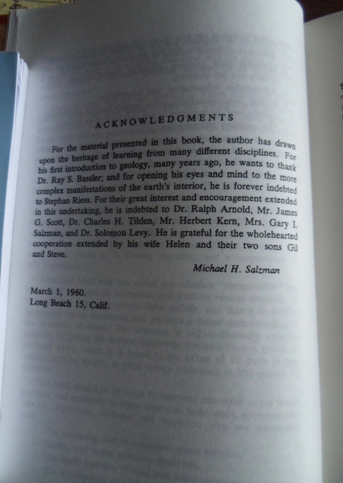 NEW WATER FOR A THIRSTY WORLD , Salzman