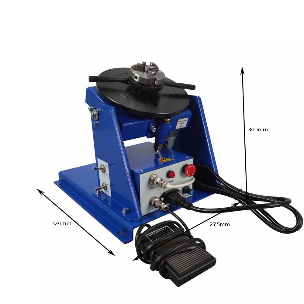 110V 65mm Chuck Welding Positioner Rotatable Stepless Speed Regulating Positione