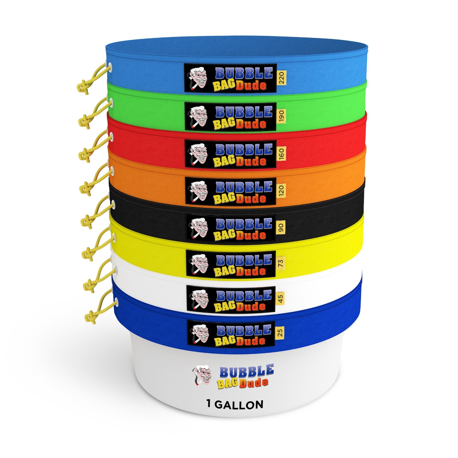 BUBBLEBAGDUDE 1 Gallon 8-Bag Bubble Hash Extraction Kit Ice Water Bags