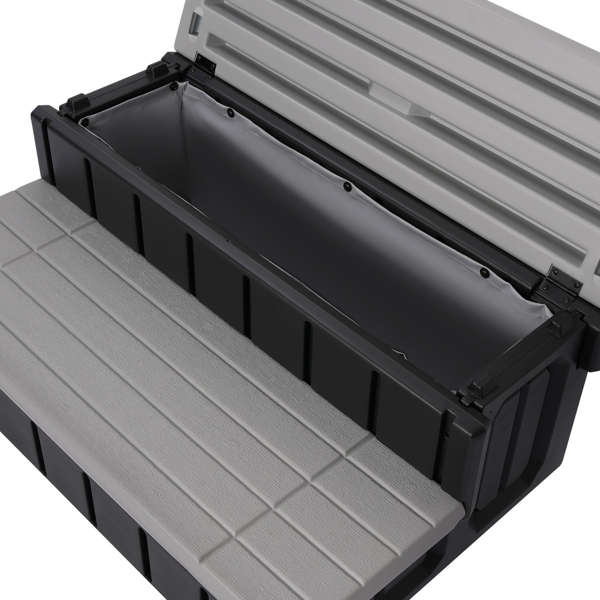 2-Step 36" Patio Spa Hot Tub Step Slip-Resistant Surface W/ Large Hidden Storage