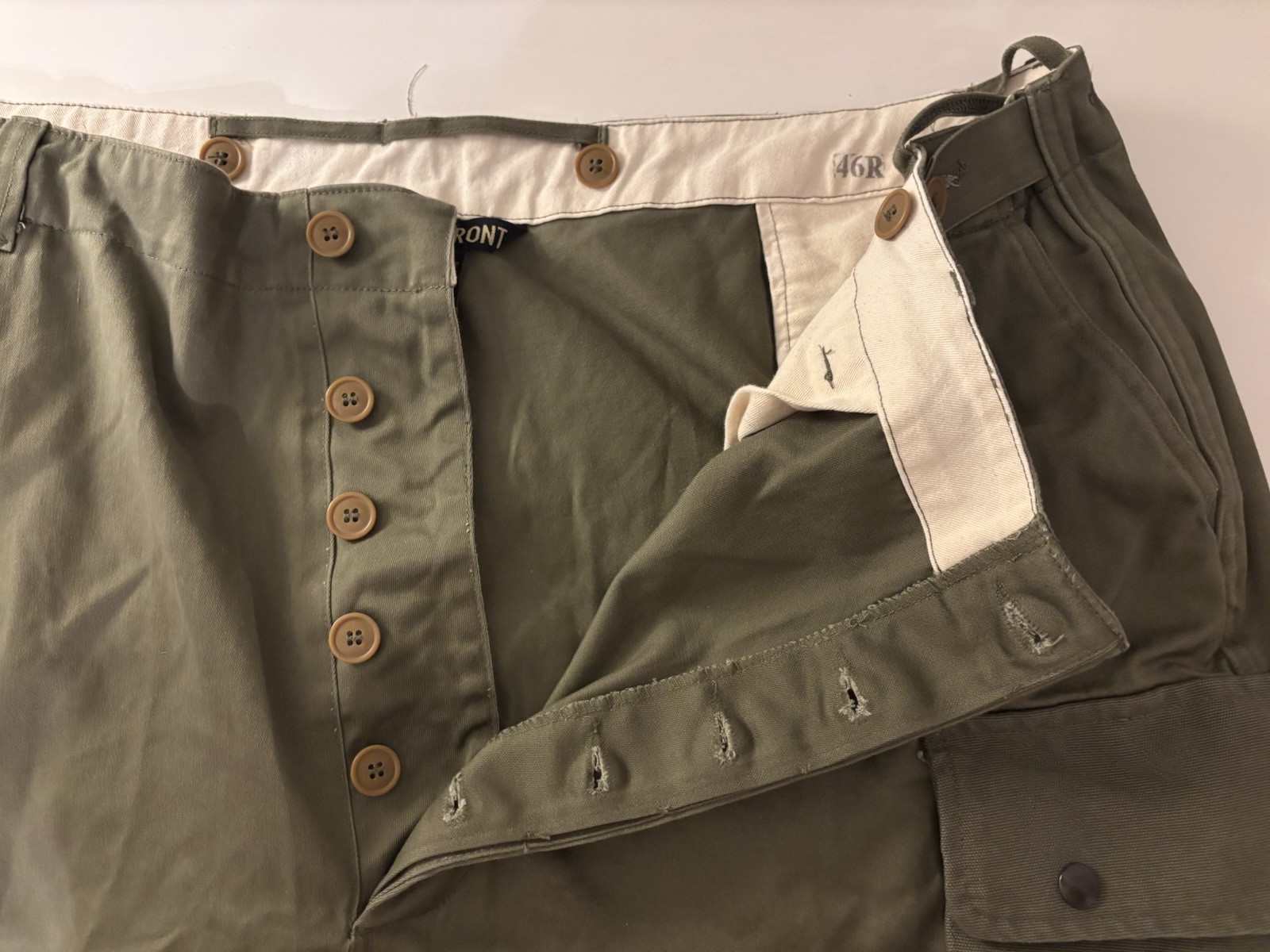 ATF At The Front 1943 Field Trousers Military Reproduction Cargo Pants Size 46 R