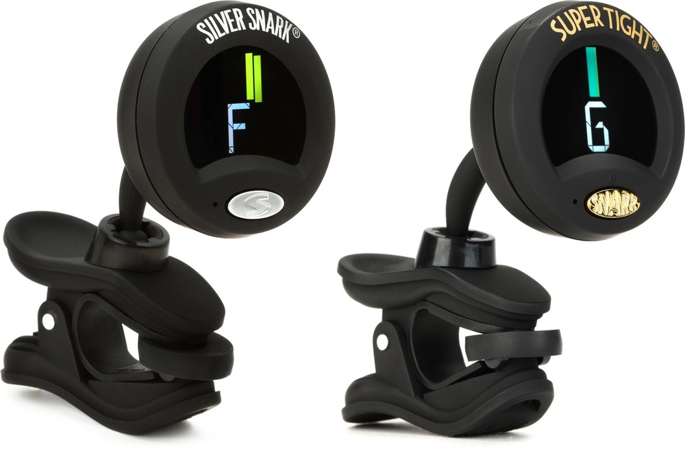 Snark Silver Snark Chromatic Tuner - Black + Snark ST-8 RE Value Bundle
