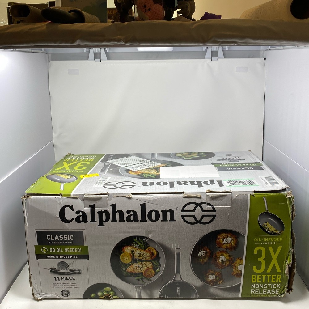 Calphalon Classic Oil-Infused Ceramic 11-Pc Set, Dark Gray