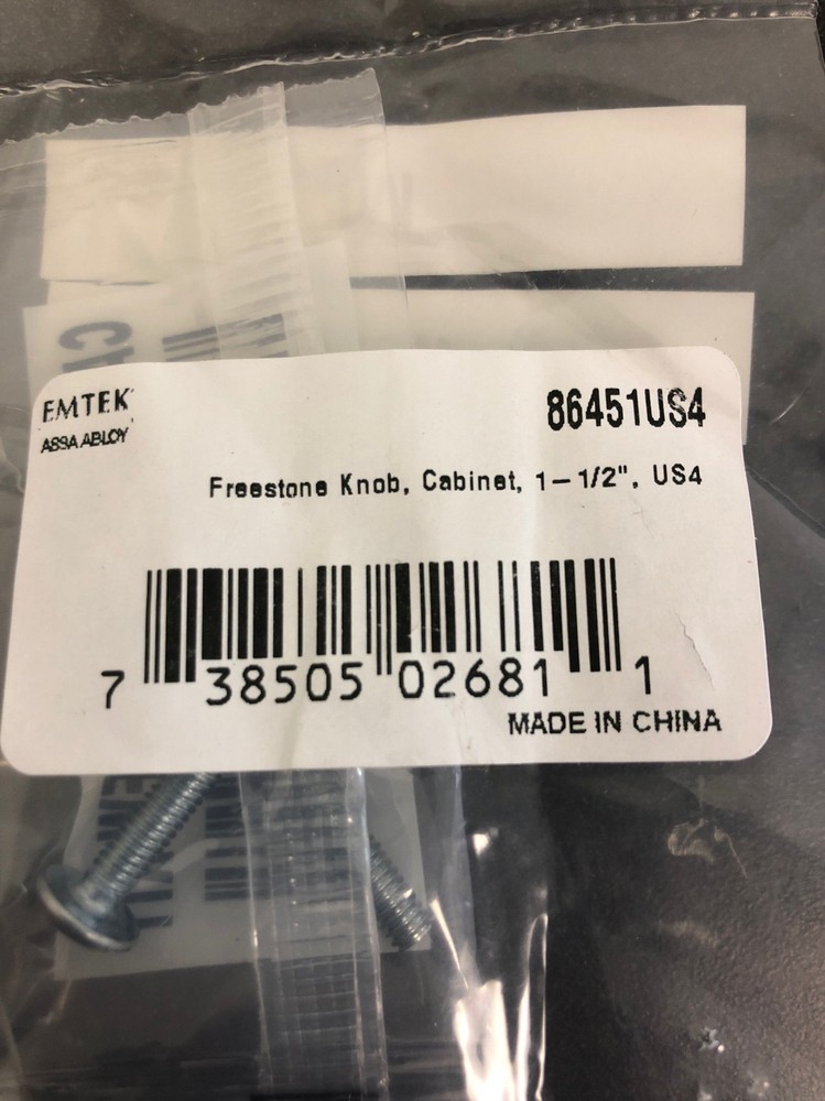 Emtek Freestone 1-1/2 Inch Square Cabinet Knob