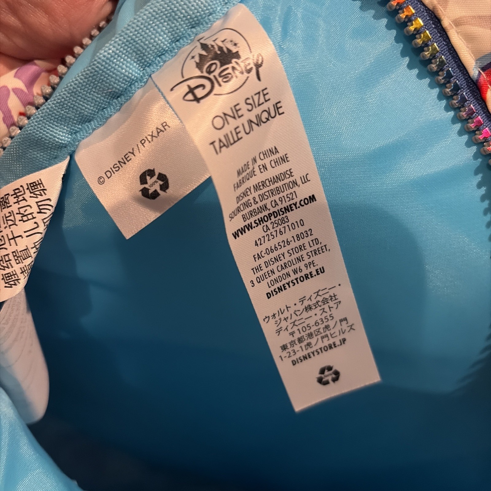 Disney Store Pixar Inside Out All Over Joy Unicorn Backpack W/Emotion Dial