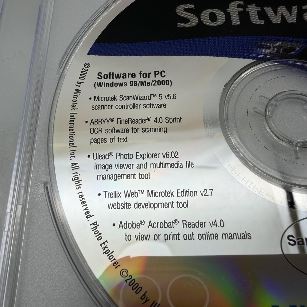 Vintage 2000 Microtek ScanMaker 5700 Software CD Sapphire V1.1 Mac & Windows