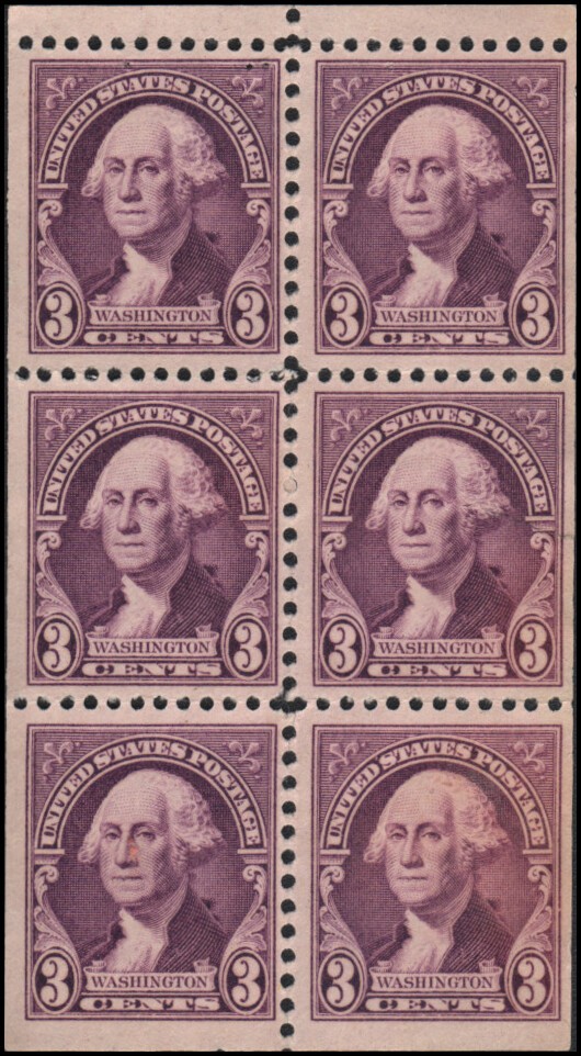 US #720 NG booklet pane