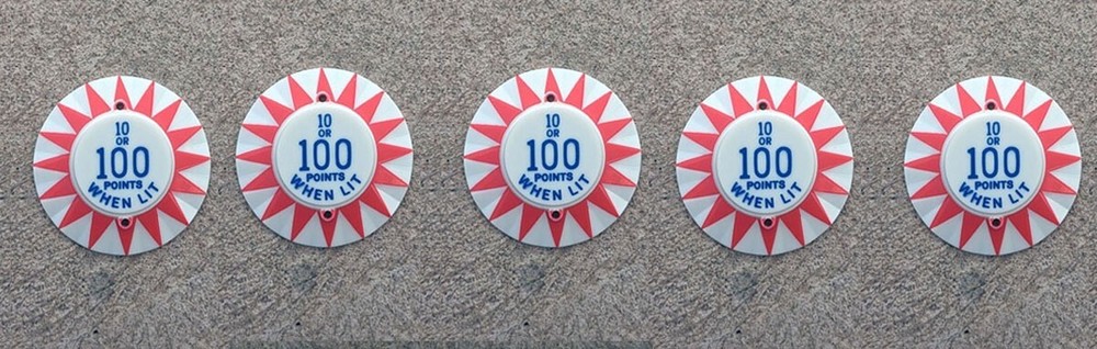 Williams Straight Flush  Pinball Machine POP BUMPER CAP SET