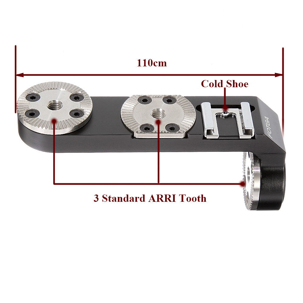 FOTGA DP500III L-Shaped Bracket &3 ARRI Type Rosette Lock+Cold shoe For Camera