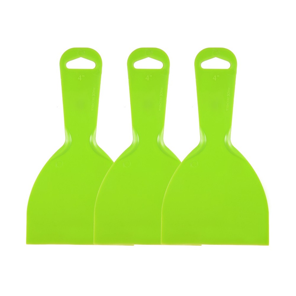 Putty Taping Drywall Scraper 4" Flexible Plastic Blade Disposable Spreader 3pcs