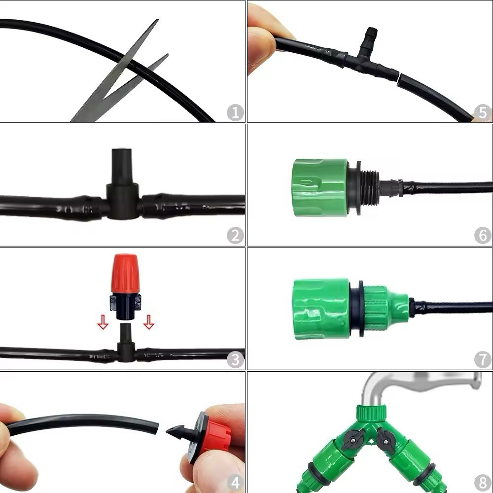 DIY Drip Irrigation System Automatic Watering Garden Hose Micro Drip Kits