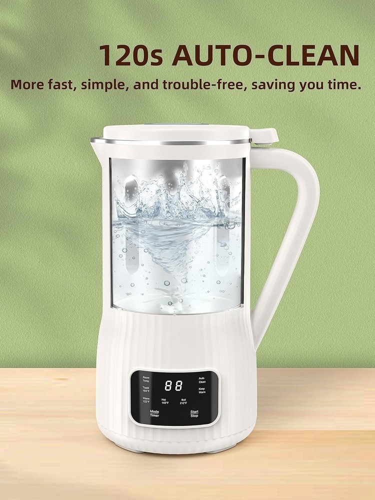 20Oz Nut Milk Maker Machine - Multi-Functional Automatic Almond with 10 Blades