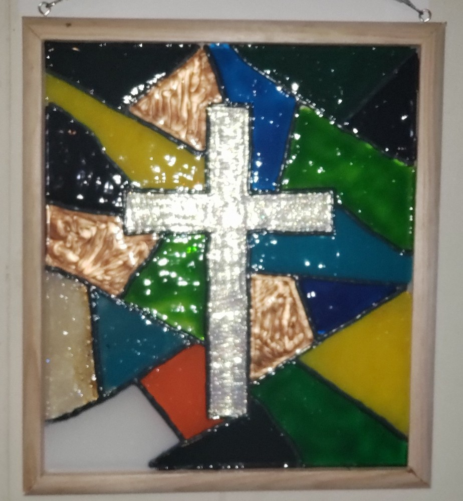 Hand Painted Stain Glass Framed Panels