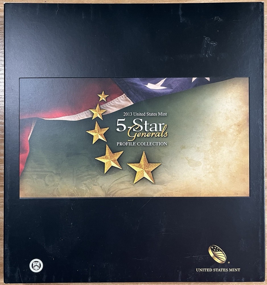 2013 US Mint 5-Star Generals Profile Collection. Uncirculated Silver $1 Rare!