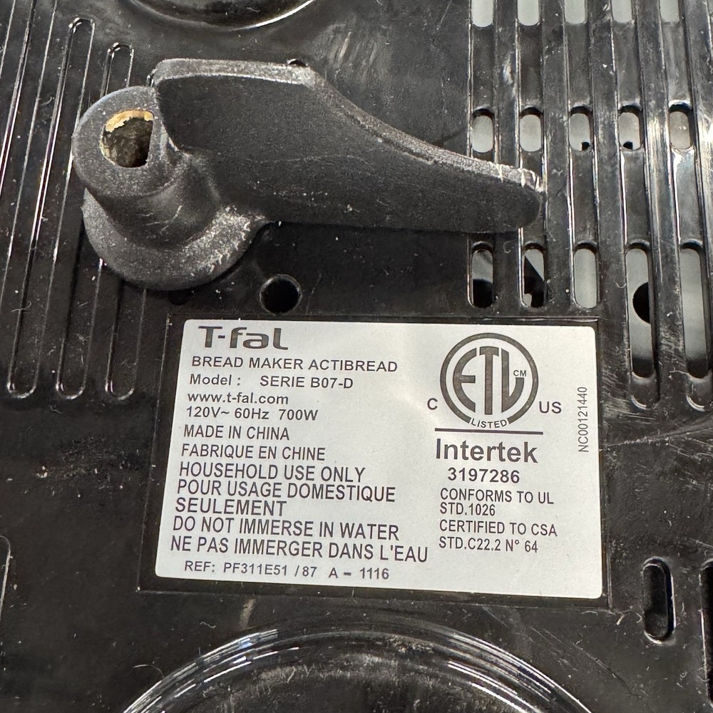 T-fal Bread Maker Actibread SERIE B07-D Replacement Paddle