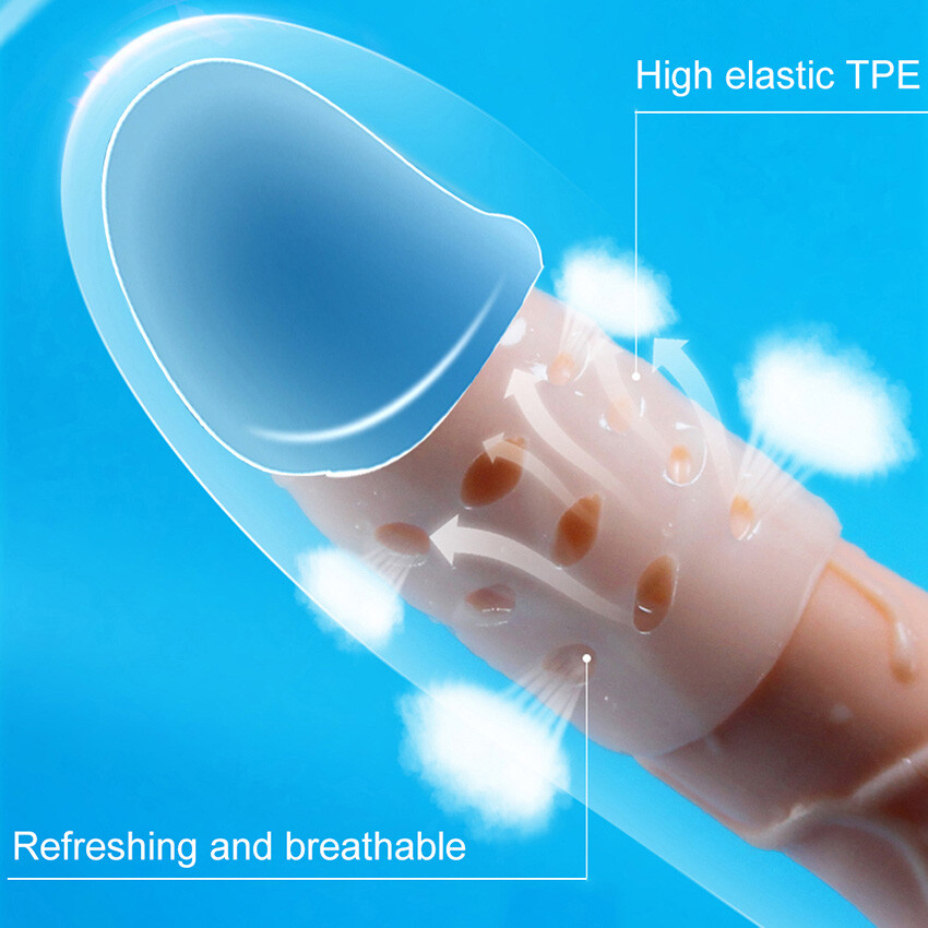 5PCS Reusable Silicone Penis Sleeve Male Ejaculation Delay Ring Set For Men US