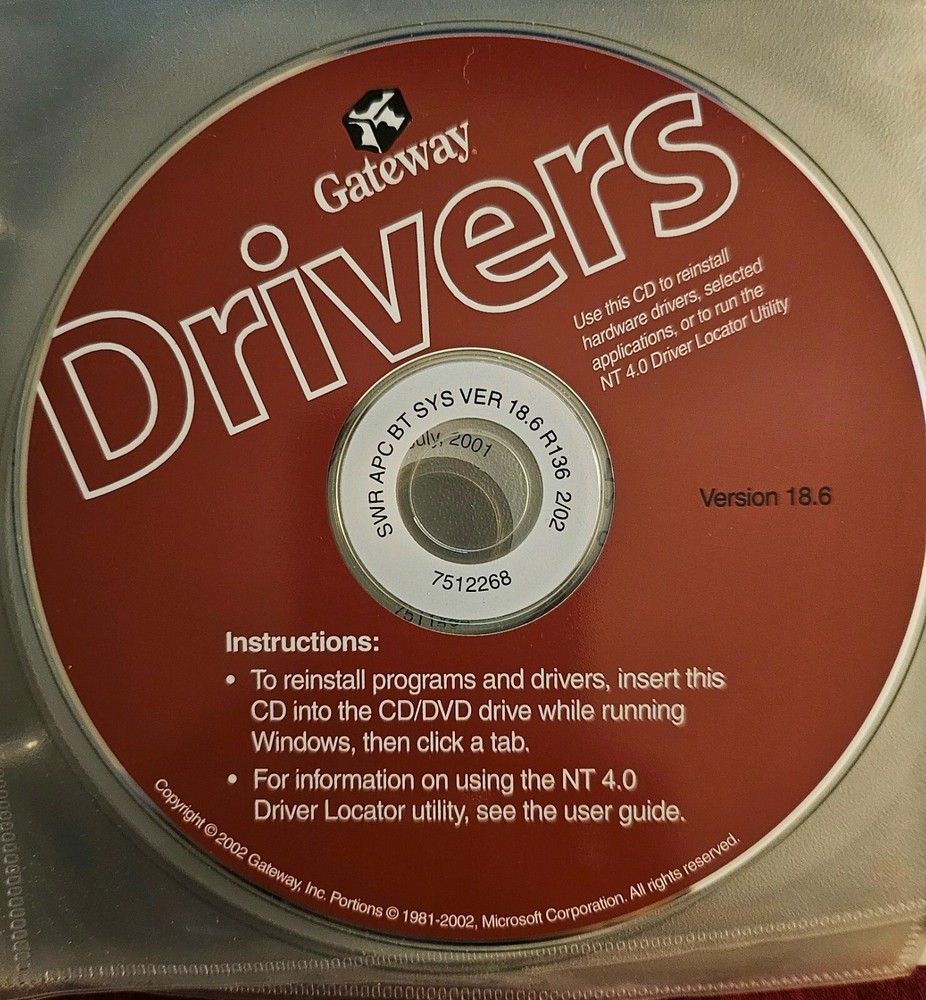 Gateway Restoration CDs with Manual - 9pc CD Disk Set Gateway Software