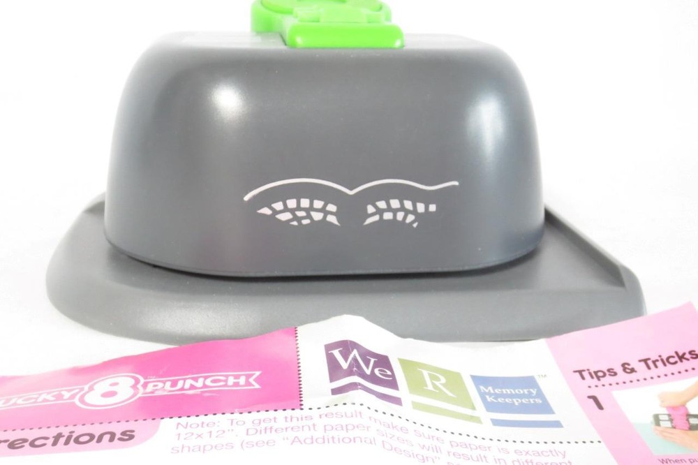 Large Super 8 Punch - Green Tab - Tatted Doily