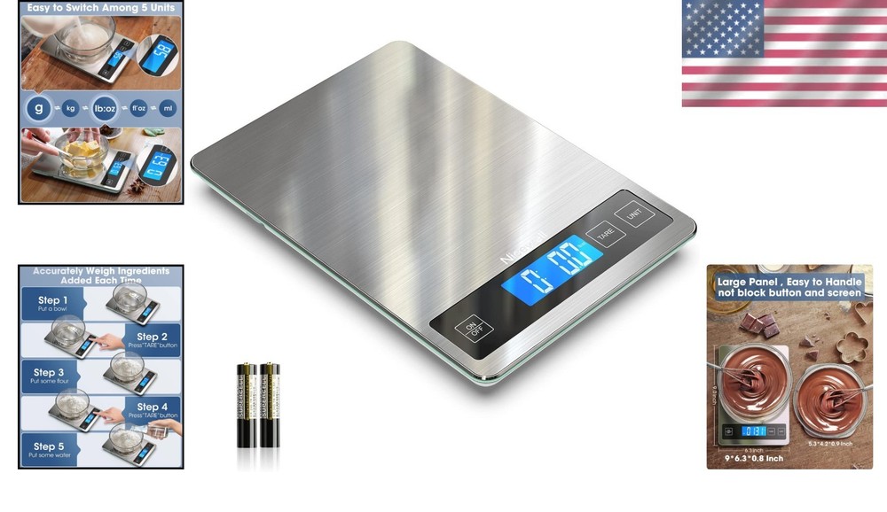 Food Scale Digital Kitchen Scale 22lb Precise Grams Oz Tare Function