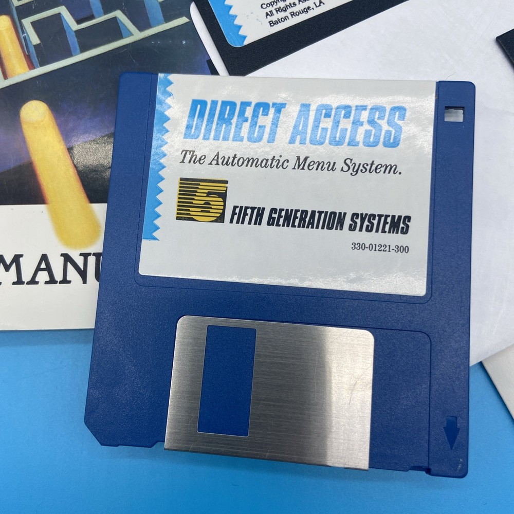 Rare Direct Access v5.0 Software Fifth Generation Systems IBM PC Big Box CIB VTG
