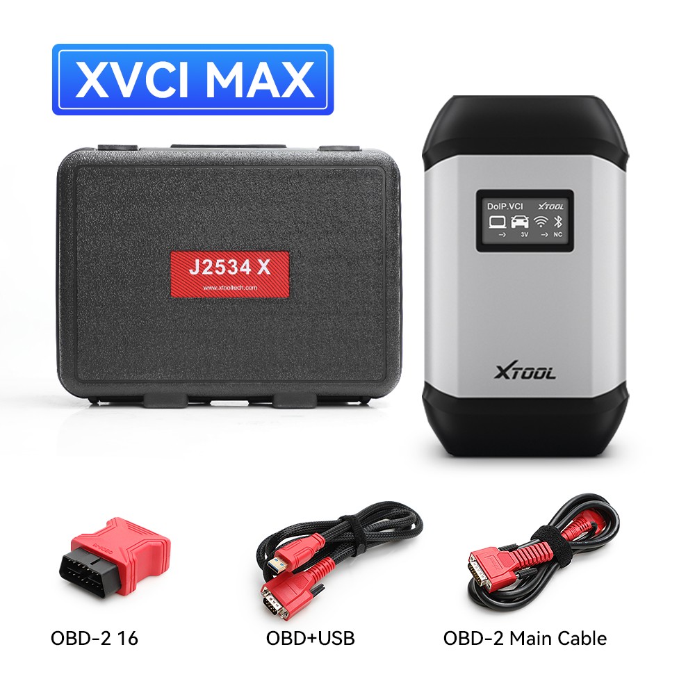 XTOOL XVCI MAX J2534 Programming OBD2 Scanner Auto Diagnostic ECU Coding Tool