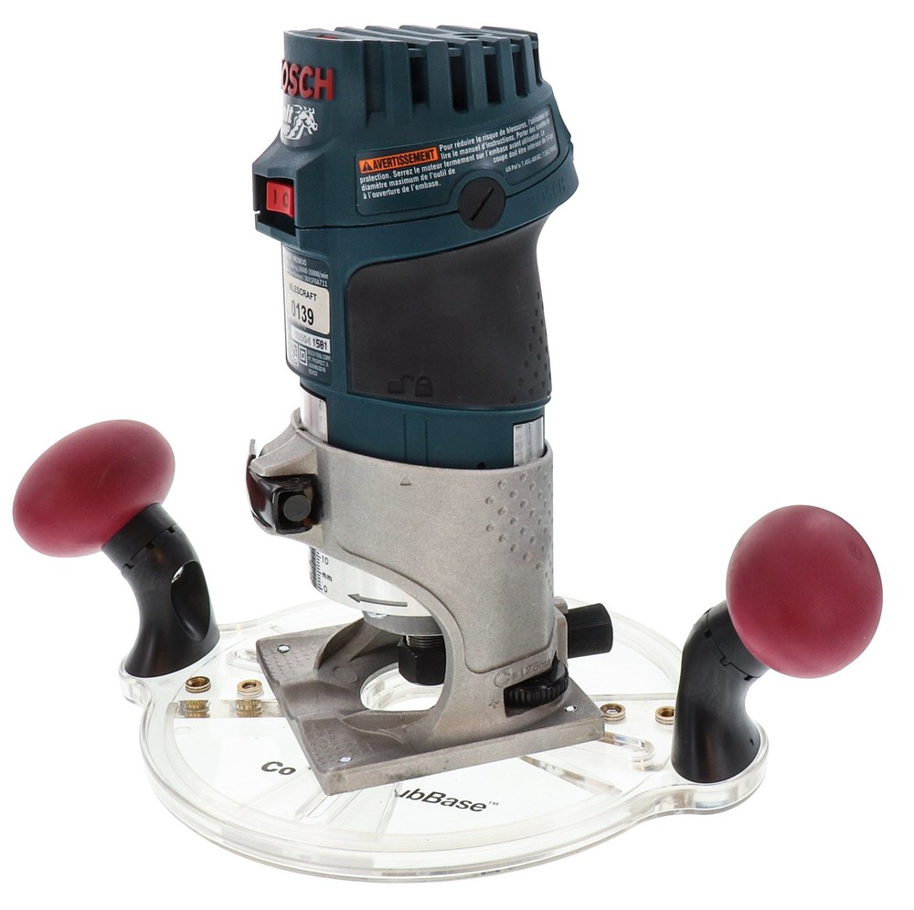 Milescraft 1225 CompactSubBase Adjustable Universal Router Base Plate with Rot