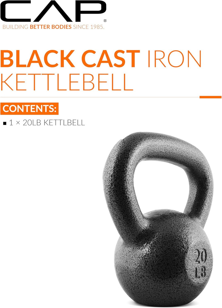 Cast Iron Kettlebell - Coated Options, Singles and Sets, Multiple Weights