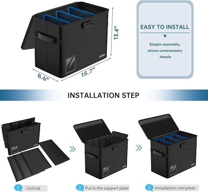 Fireproof Graded Comic Book Storage Stackable CGC Comic Book Box Holds 30 Comics