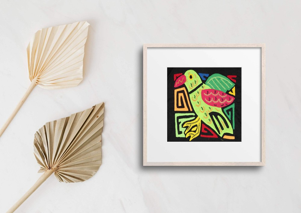 Multicolor Green And Red Bird Molita