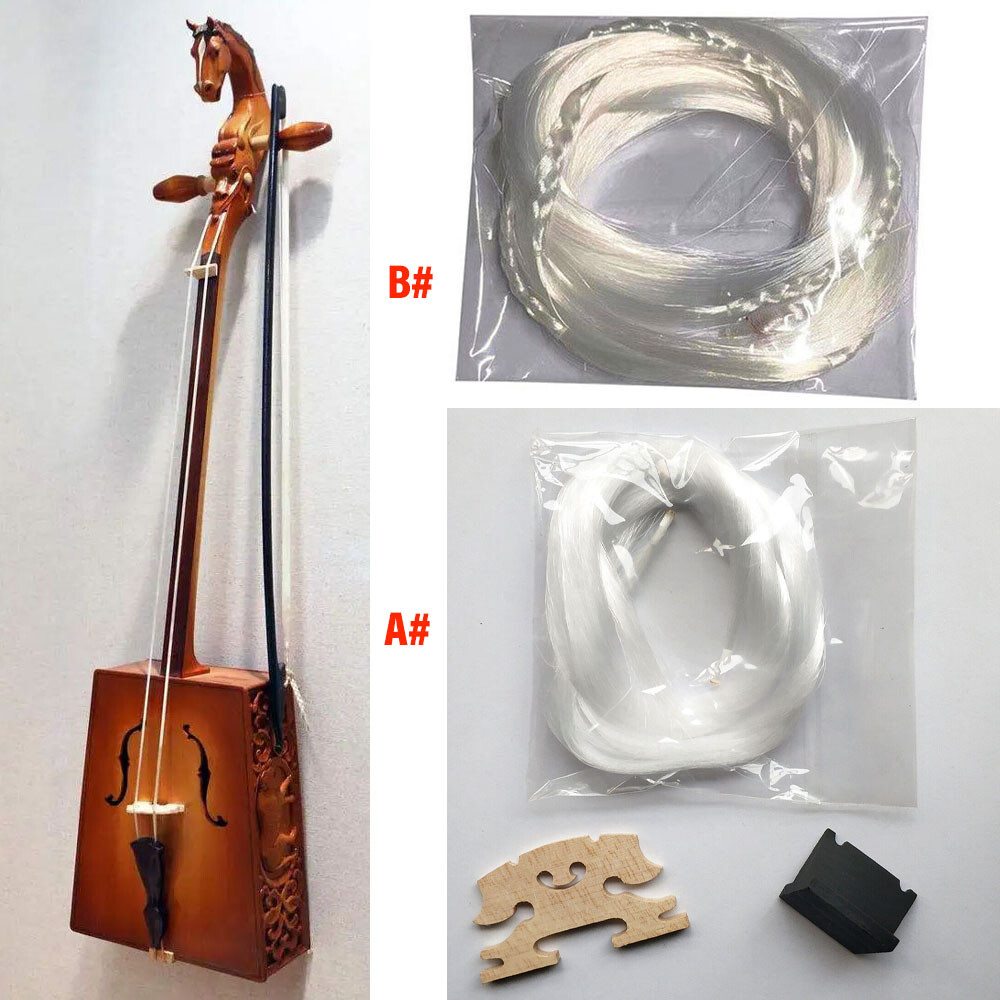 Morin khuur Nylon Strings & Code Horse head fiddle Matouqin + Upper Lower Bridge