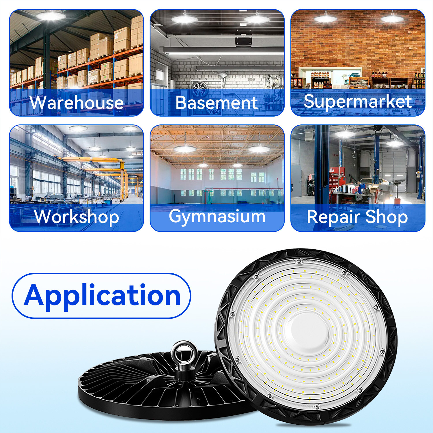 200W UFO Led High Bay Light Commercial Industrial Warehouse Shop Factory Light