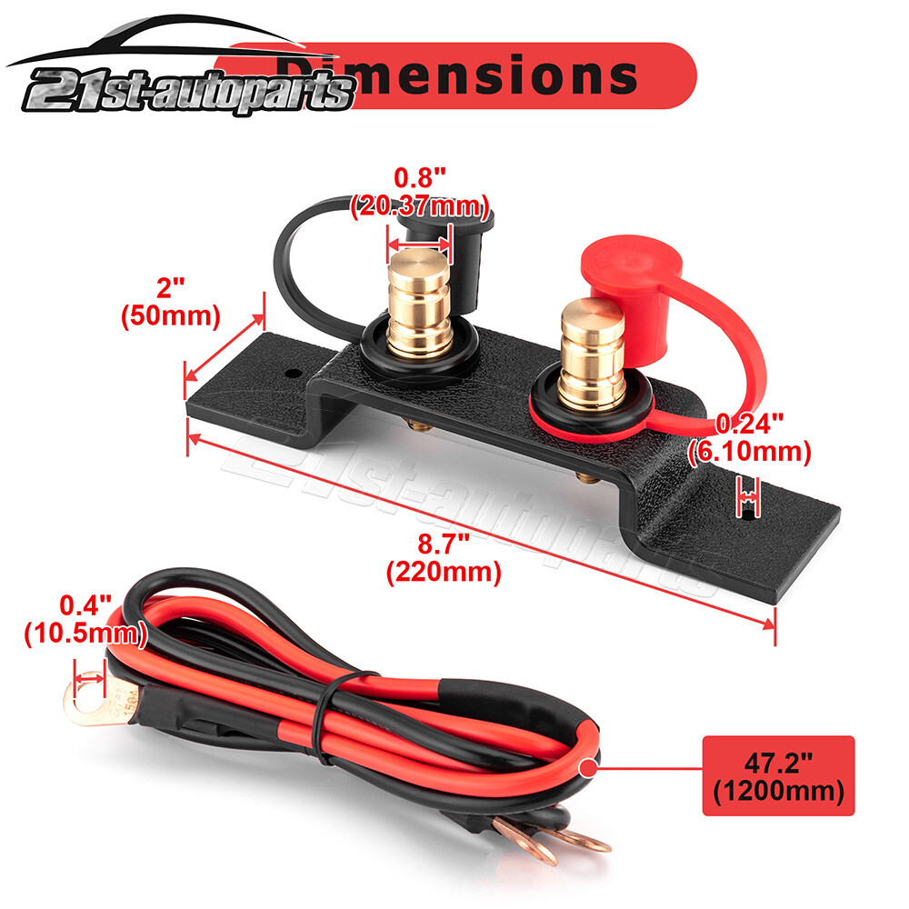 For Can-Am Maverick X3 Remote Battery Terminal Relocation Kit Battery Jump Post
