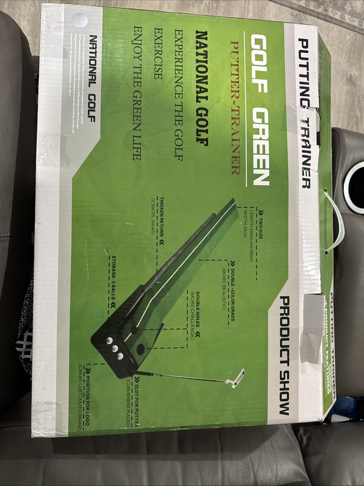 Golf Green putter trainer upgrade edition w/automatic ball return track