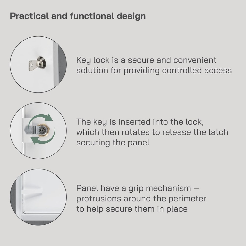 20" x 24" Inch Lockable Metal Access Panel with Key - Access Door for Inspect...