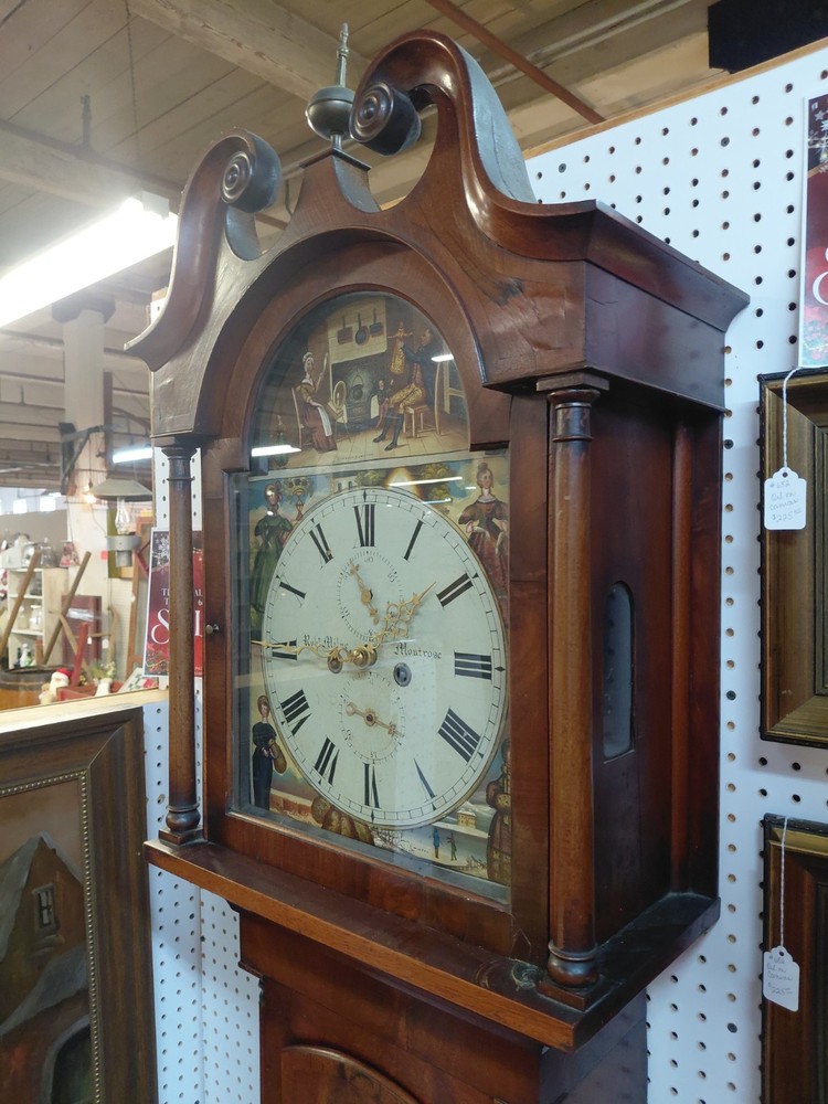 19TH CENTURY MAHOGANY TALL CASE CLOCK
