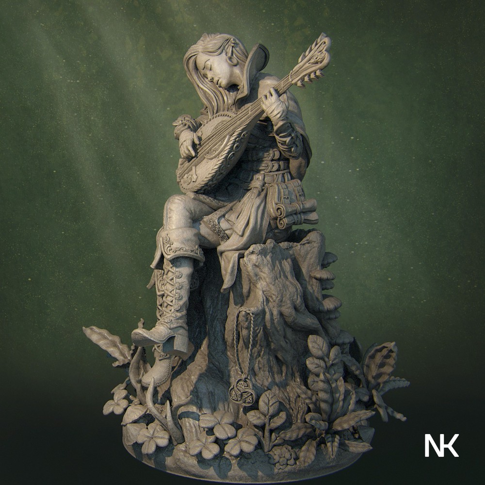 Lisa the Bard by Nerikson | Commission | Painted |