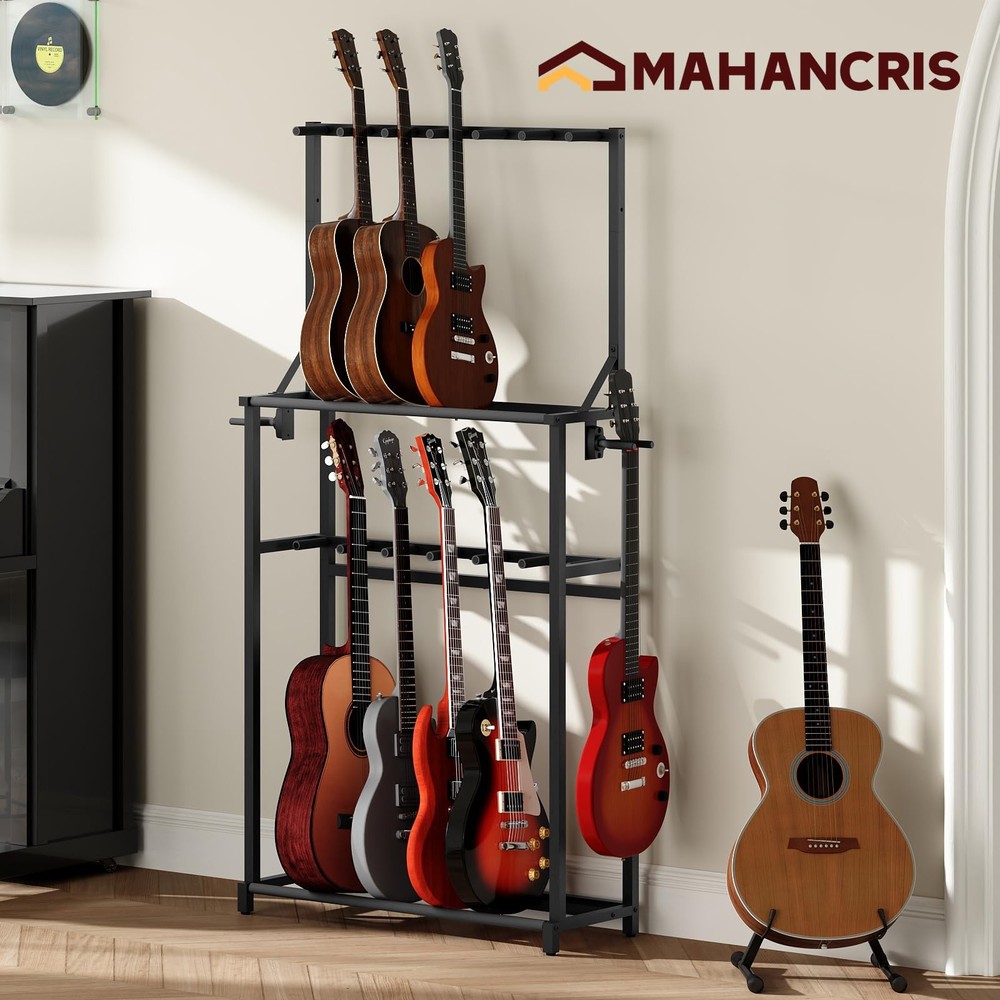 Guitar Stand, Multiple Guitar Rack Holder for Various Instruments, Multi-Inst...