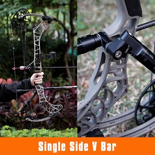 Single Side Adjustable V-Bar Mount Quick Disconnect Bow Rod Stabilizer,