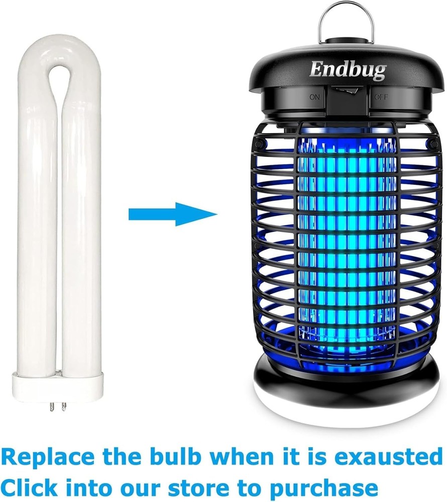 Endbug Bug Zapper, Zapper Outdoor Indoor with LED Light, Medium, 2 in 1