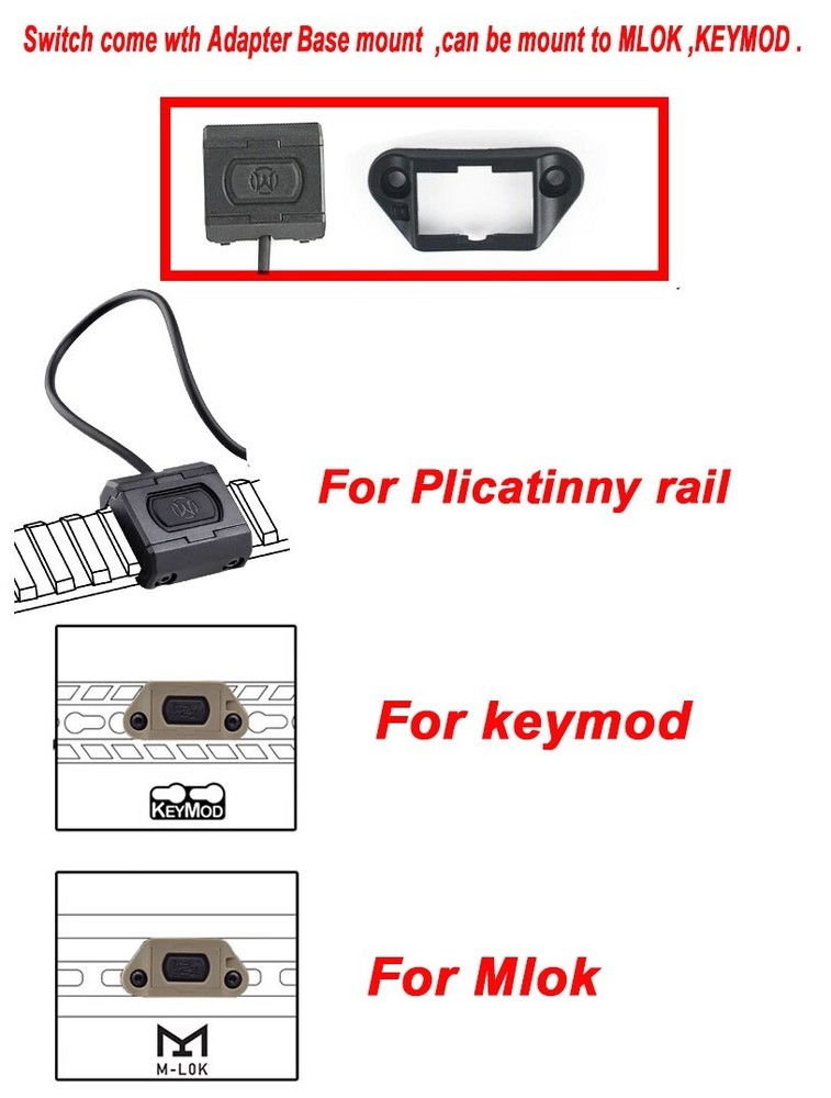 Tactical ModButton Switch SF Remote Control For M300 M600 Surefire ScoutLights