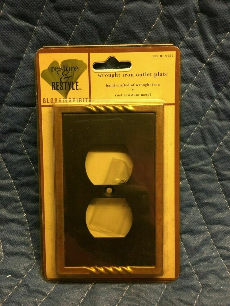Restore and Restyle power outlet and light switch cover Cast Iron Rustic plates