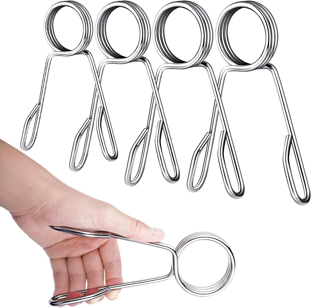 4 Pieces 2 Inch Dumbbell Spring Collars Barbell Clamps Locking Collars Clips ...