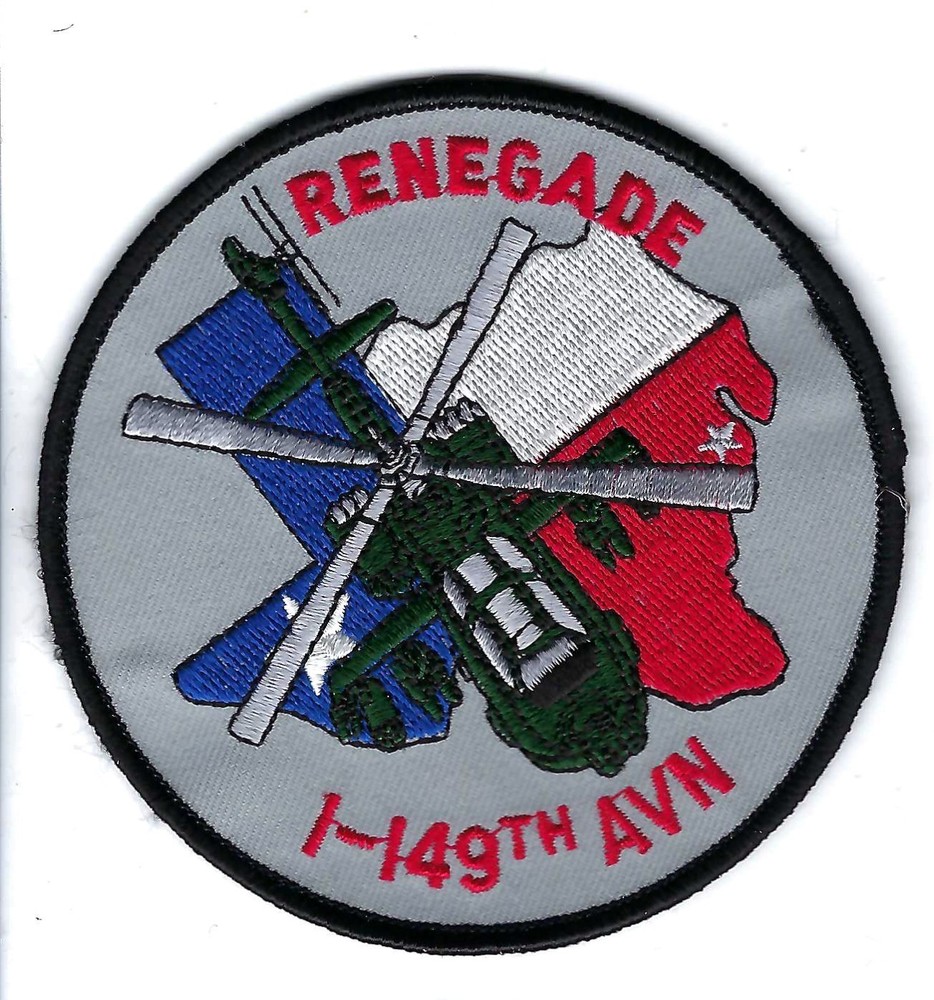 PATCH US ARMY CO  1-149th  AVN RENEGADE