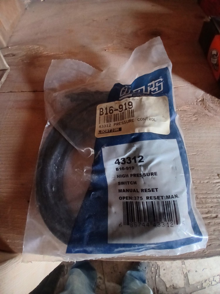 New MARS 43312 , B16-919 High Pressure Switch