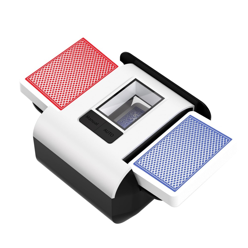 Automatic Card Shuffler with Dual Modes, Rechargeable 1-2 Deck Card Shuffle M...