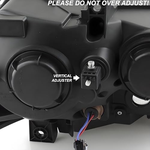 Headlights Assembly Compatible with 2011 2012 2013 Black Housing Amber Side