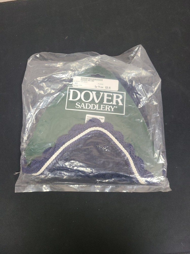 New Dover Saddlery DS Piped Ear Bonnet Blue