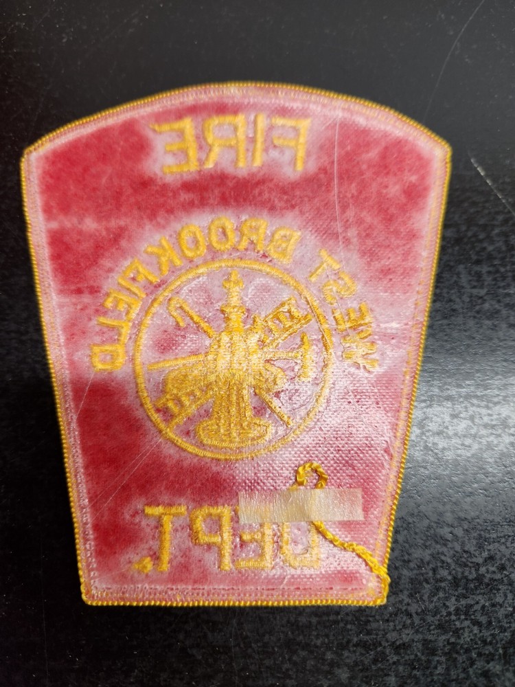 Vintage West Brookfield Massachusetts Fire Department Patch