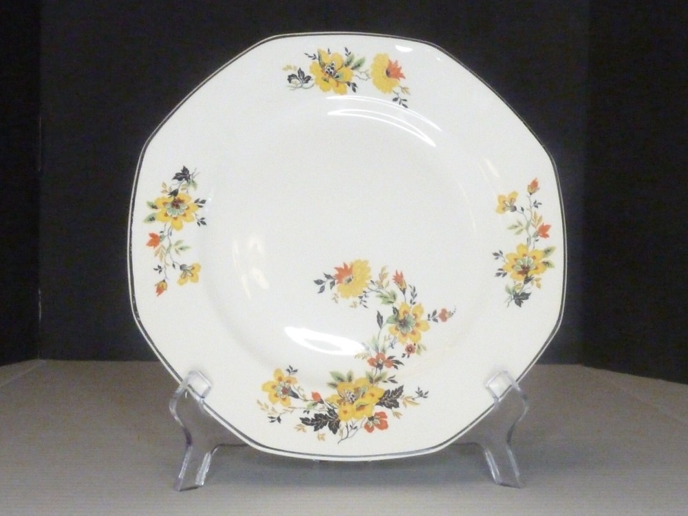 Homer Laughlin Medieval Rose Dinner Plate 9" Vintage